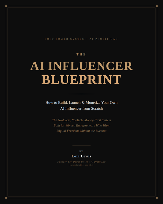 THE AI INFLUENCER BLUEPRINT| Step-by-Step Digital Guide